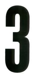 NUMBER 3 BLACK ON WHITE ADHESIVE 120MM product image