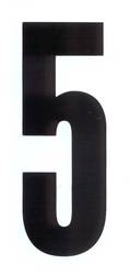 NUMBER 5 BLACK ON WHITE ADHESIVE 120MM product image