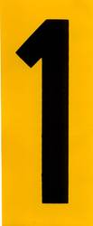 NUMBER 1 BLACK & YELLOW ADHESIVE 140MM product image