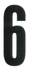 NUMBER 6 OR 9 BLACK ON WHITE ADHESIVE 140MM product image