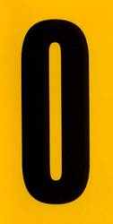 NUMBER 0 BLACK & YELLOW ADHESIVE 120MM product image