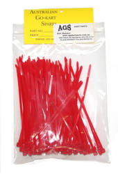 CABLE TIES PLASTIC 100mm RED product image