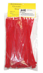 CABLE TIES PLASTIC 140mm RED product image