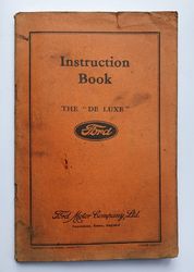 FORD DE LUXE INSTRUCTION BOOK product image