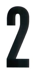 NUMBER 2 BLACK ON WHITE ADHESIVE 155MM product image