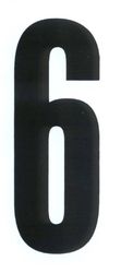 NUMBER 6-9 BLACK ON WHITE ADHESIVE 155MM product image