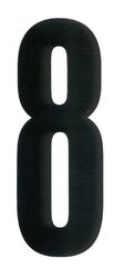 NUMBER 8 BLACK ON WHITE ADHESIVE 155MM product image