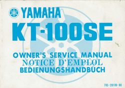 YAMAHA KT100S ENGINE MANUAL EARLY product image