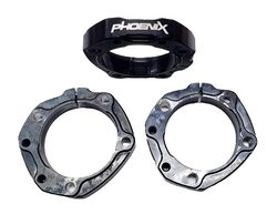 REAR AXLE BEARING FLANGES BLACK 40/50MM PHOENIX KARTS S/HAND product image